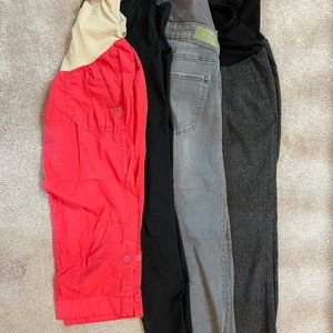 Set of 4 maternity pants, S/M size
